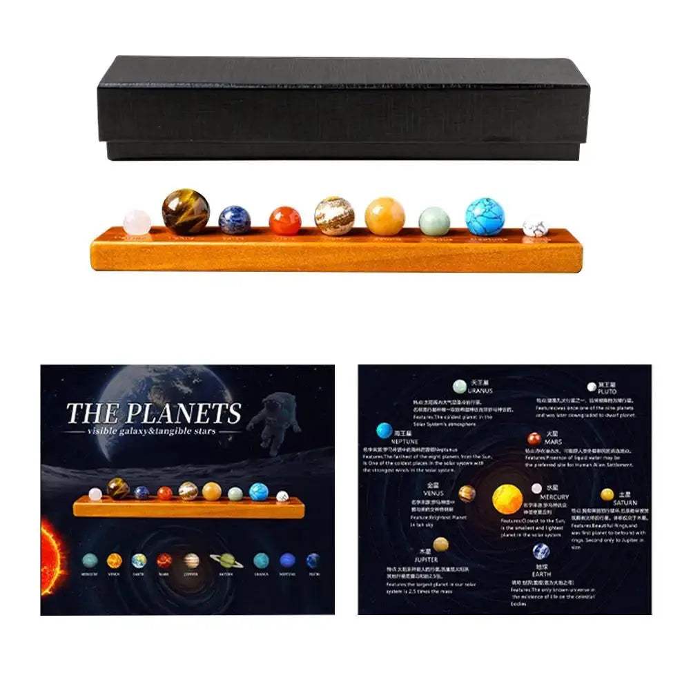 Solar System Crystal Gemstones Orbs Set For Educational Decor - ToylandEU