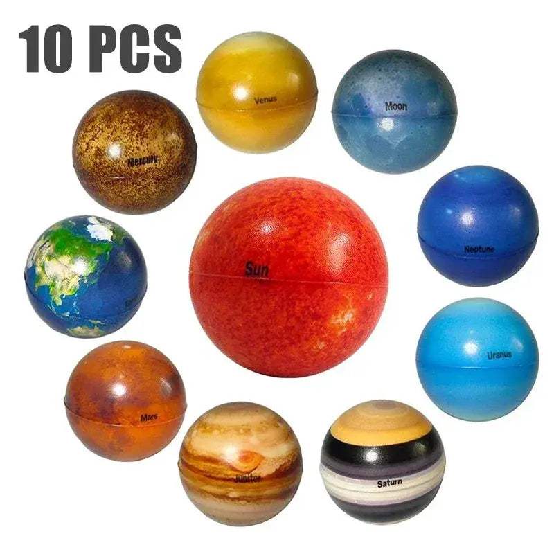 Solar System Planets Bouncy Ball Educational Stress Relief Toy - ToylandEU