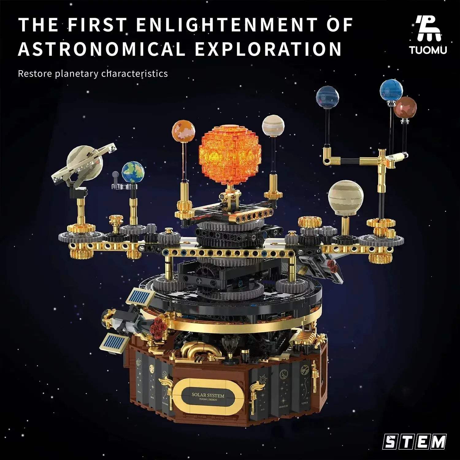 Solar System STEM Light Up Rotating Model Blocks Educational - ToylandEU