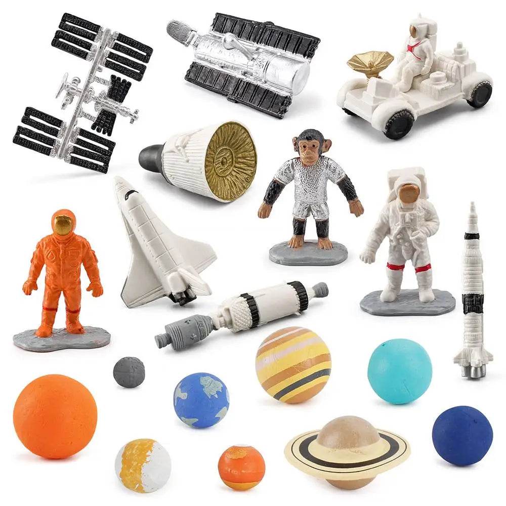 Solar System Toys For Kids 19pcs Planets Solar System Desk Decor Space Astronauts Toy For Autistic Children Non-Toxic With 9 - ToylandEU