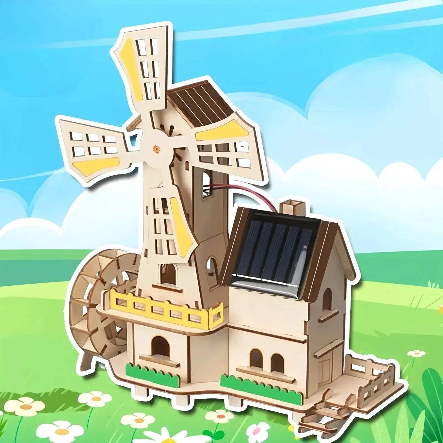 Solar Windmill House DIY Kit For Kids Educational Puzzle - ToylandEU