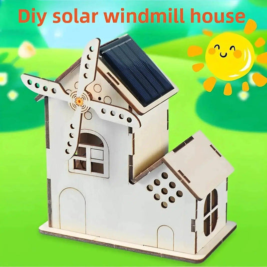  Solar-powered DIY Windmill Houses Children's DIY Handcrafted Assembly Models Educational Science Experiment Toys -  ToylandEU™