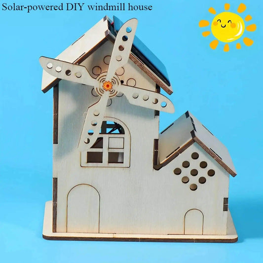  Solar-powered DIY Windmill Houses Children's DIY Handcrafted Assembly Models Educational Science Experiment Toys -  ToylandEU™