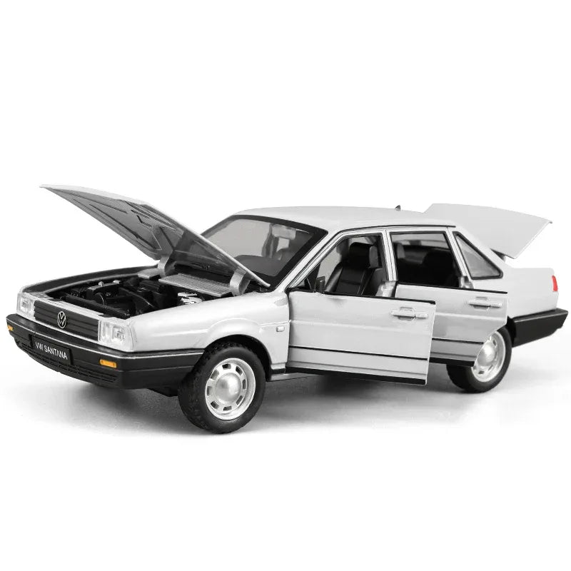 Solid Diecast Car 1 24 Volkswagen Santana Alloy Sound And Light For Boyfriend - ToylandEU