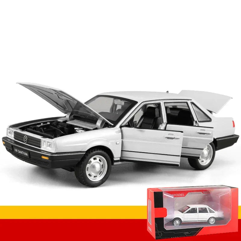 Solid Diecast Car 1 24 Volkswagen Santana Alloy Sound And Light For Boyfriend - ToylandEU
