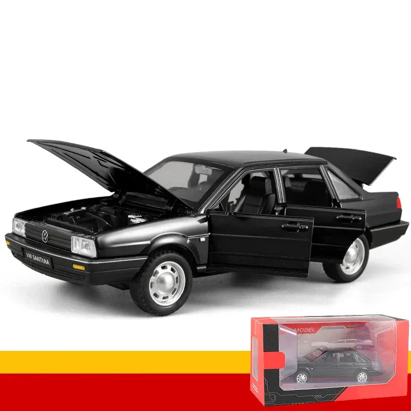Solid Diecast Car 1 24 Volkswagen Santana Alloy Sound And Light For Boyfriend - ToylandEU