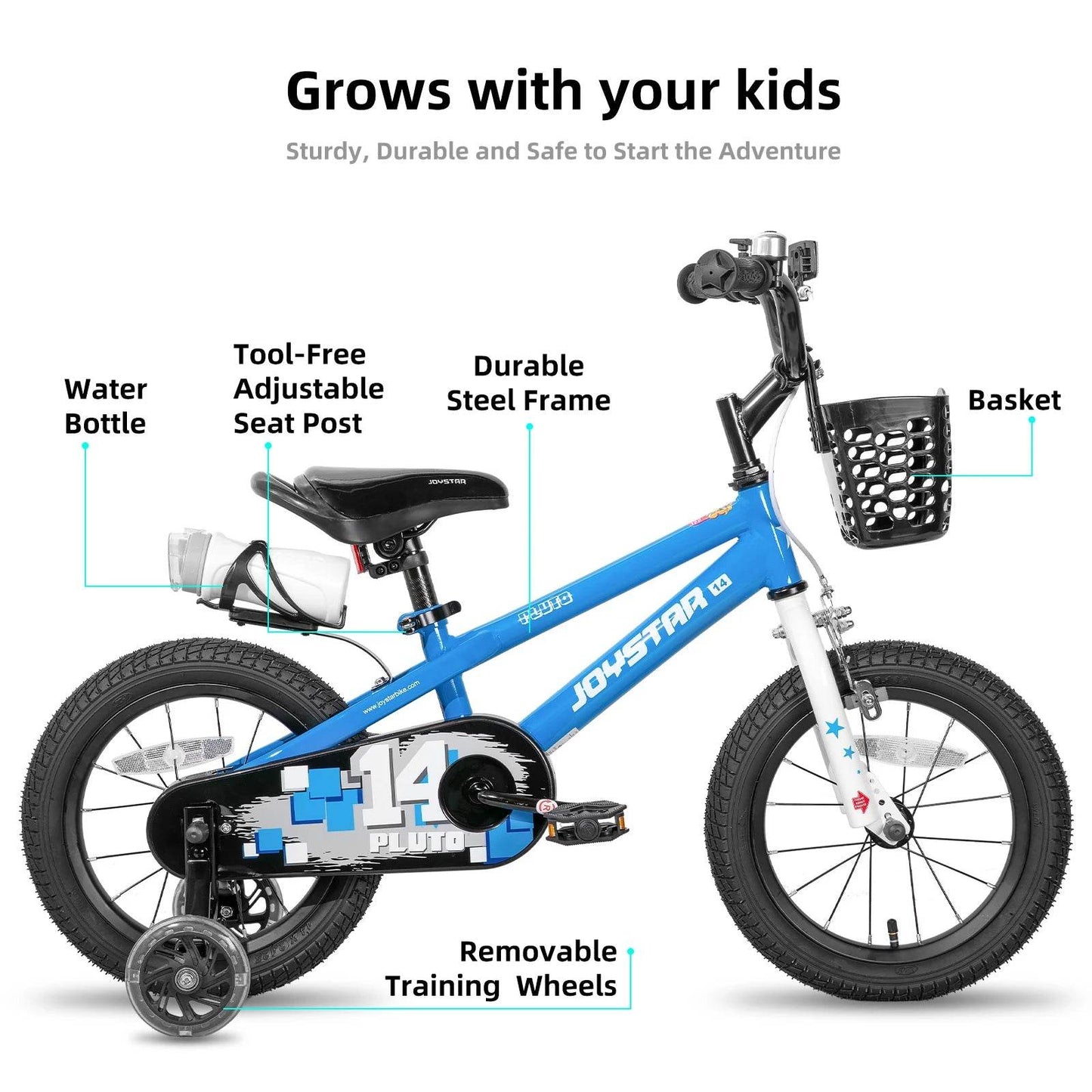 Solid Kids Bike Light Up Training Wheels For Boys And Girls - ToylandEU