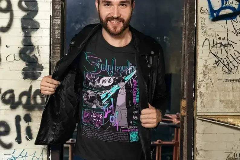 Vibrant Solo Leveling Anime Shirt Fan Art Sung Jin Woo - ToylandEU