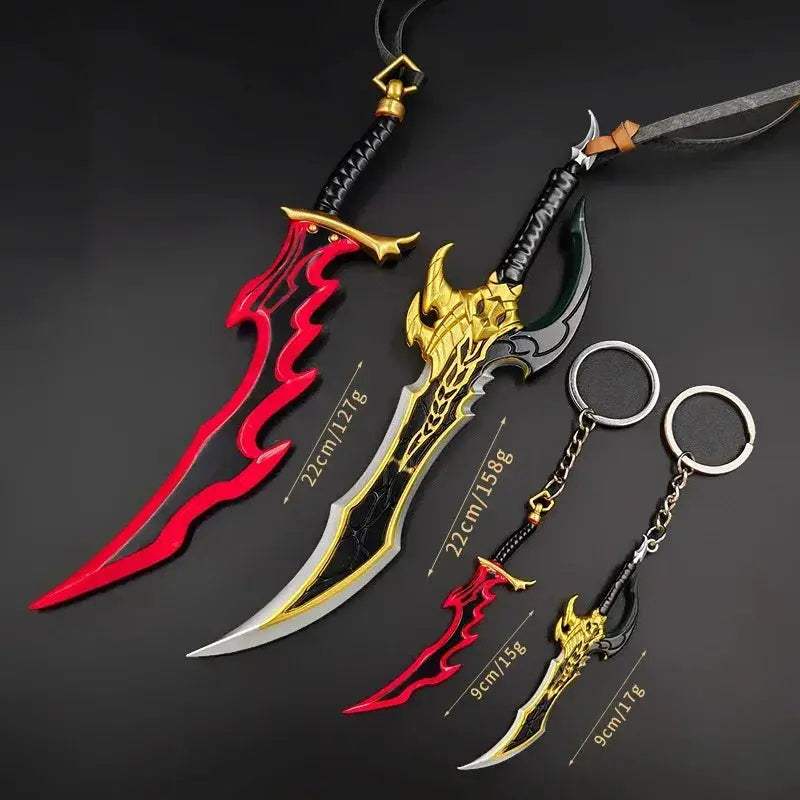 Solo Leveling Anime Manwha Sung Jinwoo Knight Killer Dagger Kasaka's Venom Fang Keychains Pendant - ToylandEU