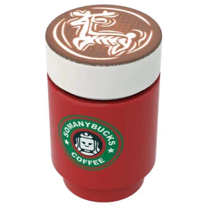 Somanybucks Christmas Coffee Cup w/ Christmas Reindeer Foam for Minifigs- B3 Customs - ToylandEU