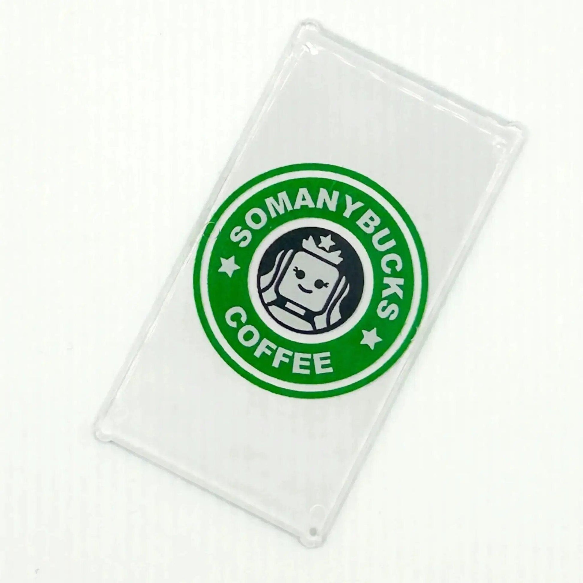  Somanybucks Coffee 4x6 Glass Window Sign made with LEGO part - B3 Customs -  ToylandEU™