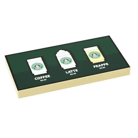 Somanybucks Coffee Menu For LEGO MOC Cafes 2x4 Tile -  ToylandEU™