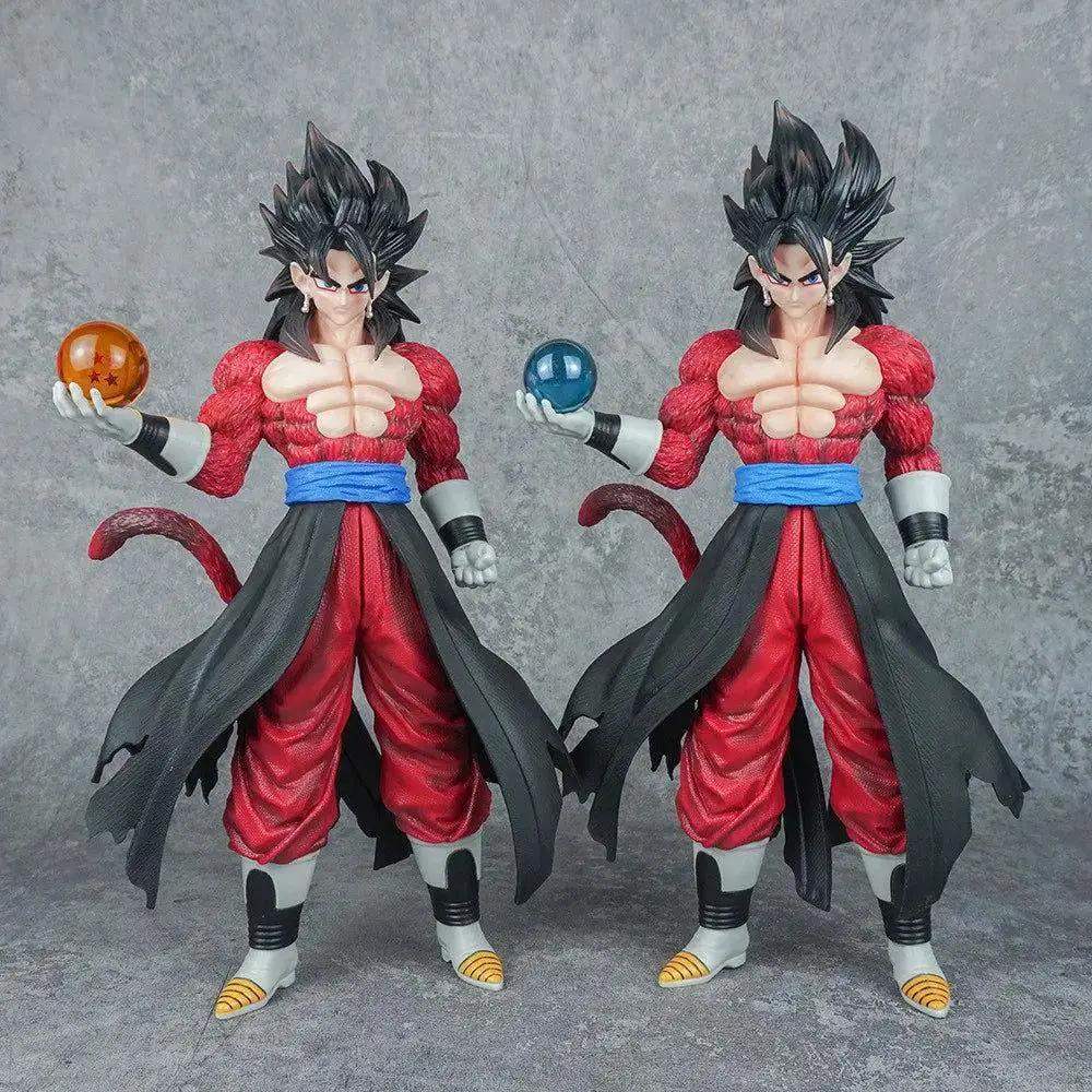Son Goku Anime Figurine, Dragon Ball GT Super Saiyan 4 Action Figures, Standing Holding Dragon Ball 30 cm - ToylandEU