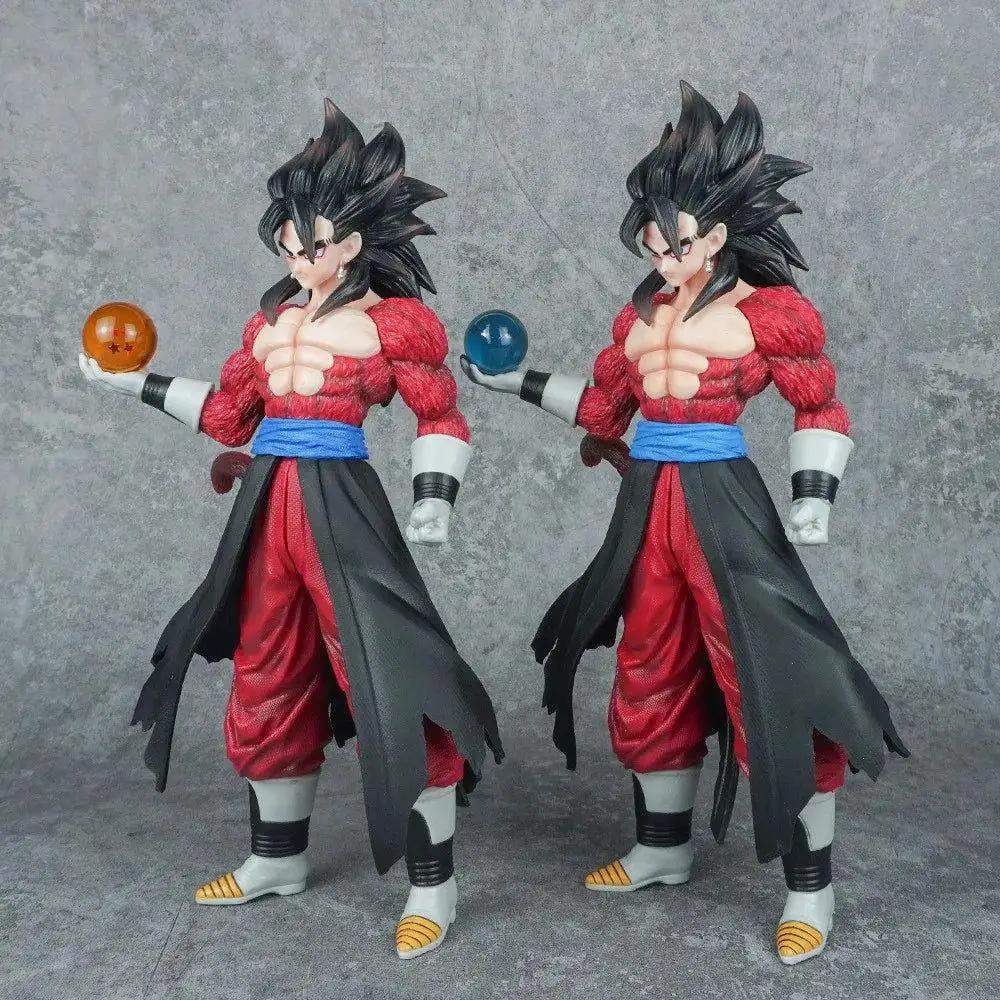 Son Goku Anime Figurine, Dragon Ball GT Super Saiyan 4 Action Figures, Standing Holding Dragon Ball 30 cm - ToylandEU