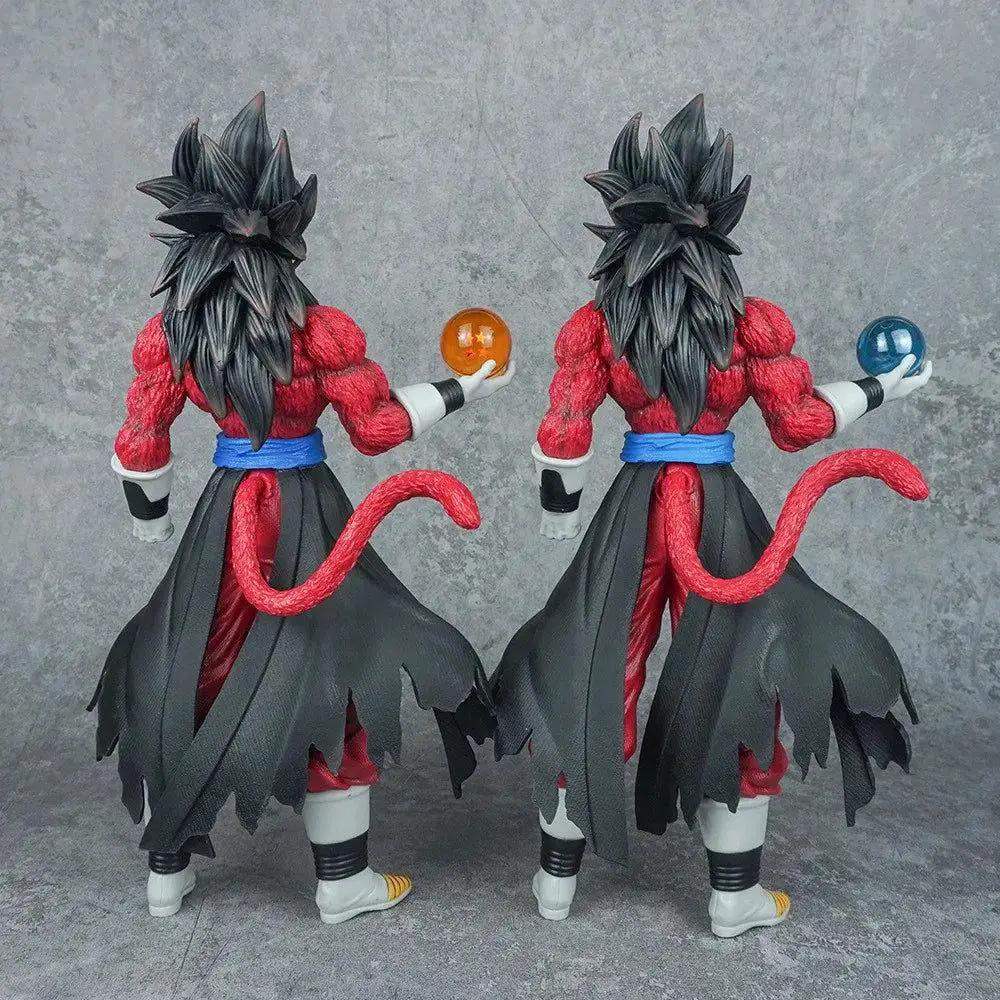 Son Goku Anime Figurine, Dragon Ball GT Super Saiyan 4 Action Figures, Standing Holding Dragon Ball 30 cm - ToylandEU
