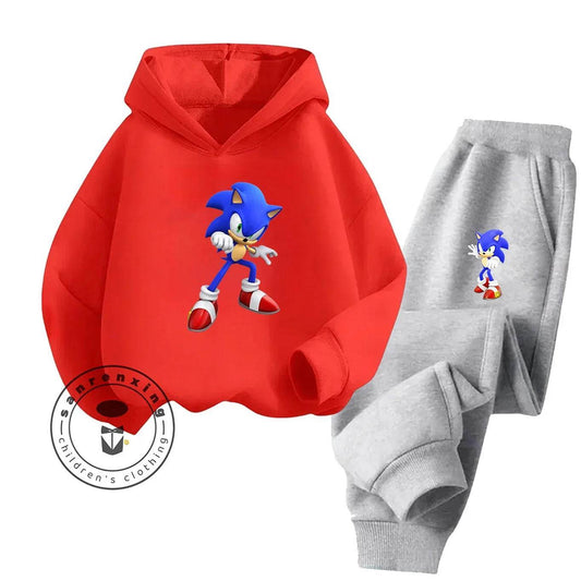 Sonic Hot Sale 2D Cartoon Printed Hoodie Set 2025 Fashion For Kids Teens Boys Girls Casual Autumn Winter - ToylandEU