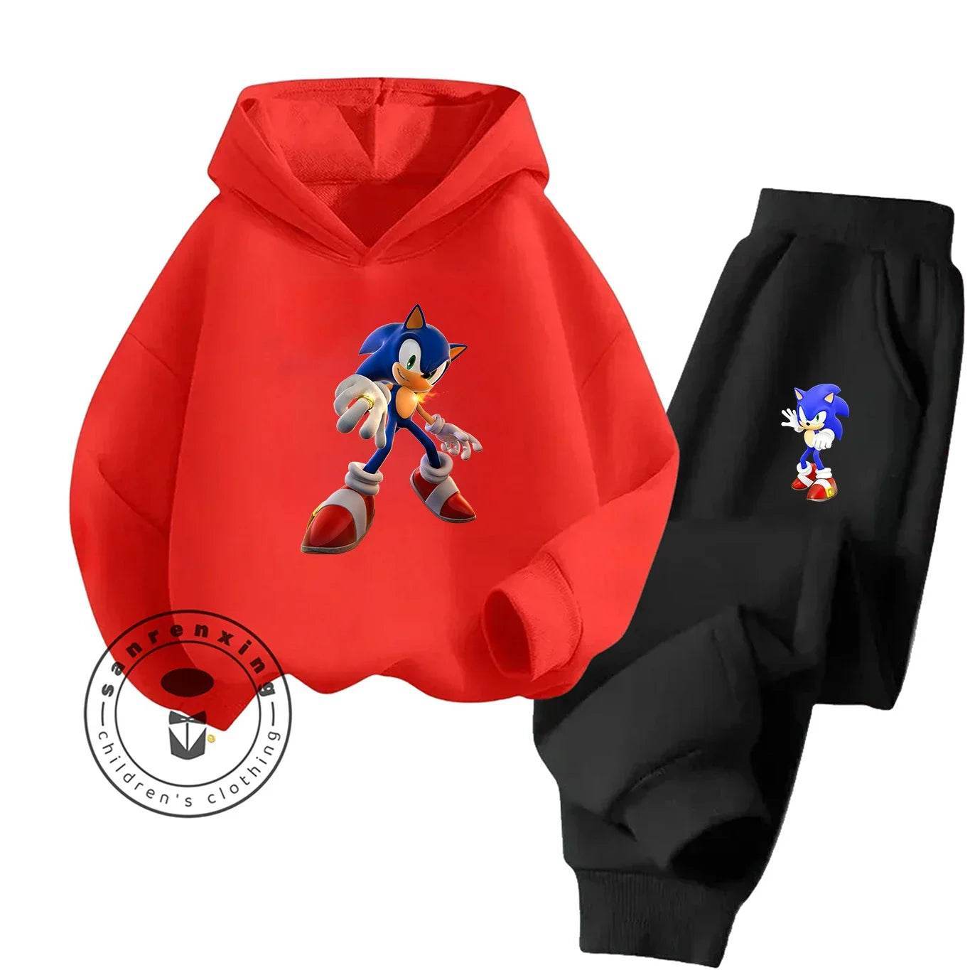 Sonic Hot Sale 2D Cartoon Printed Hoodie Set 2025 Fashion For Kids Teens Boys Girls Casual Autumn Winter - ToylandEU