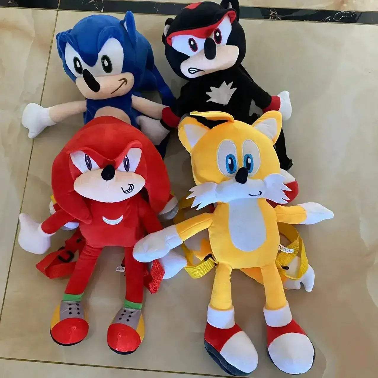 Sonic Plush Backpack 3D Hedgehog Cute School Bag Large Capacity - ToylandEU