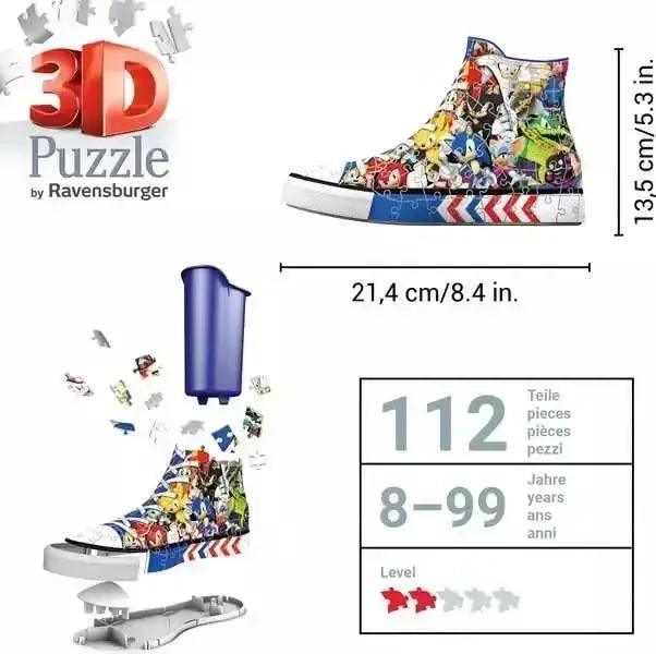  Sonic The Hedgehog 3D Sneaker Puzzle Jigsaw Colorful -  ToylandEU™