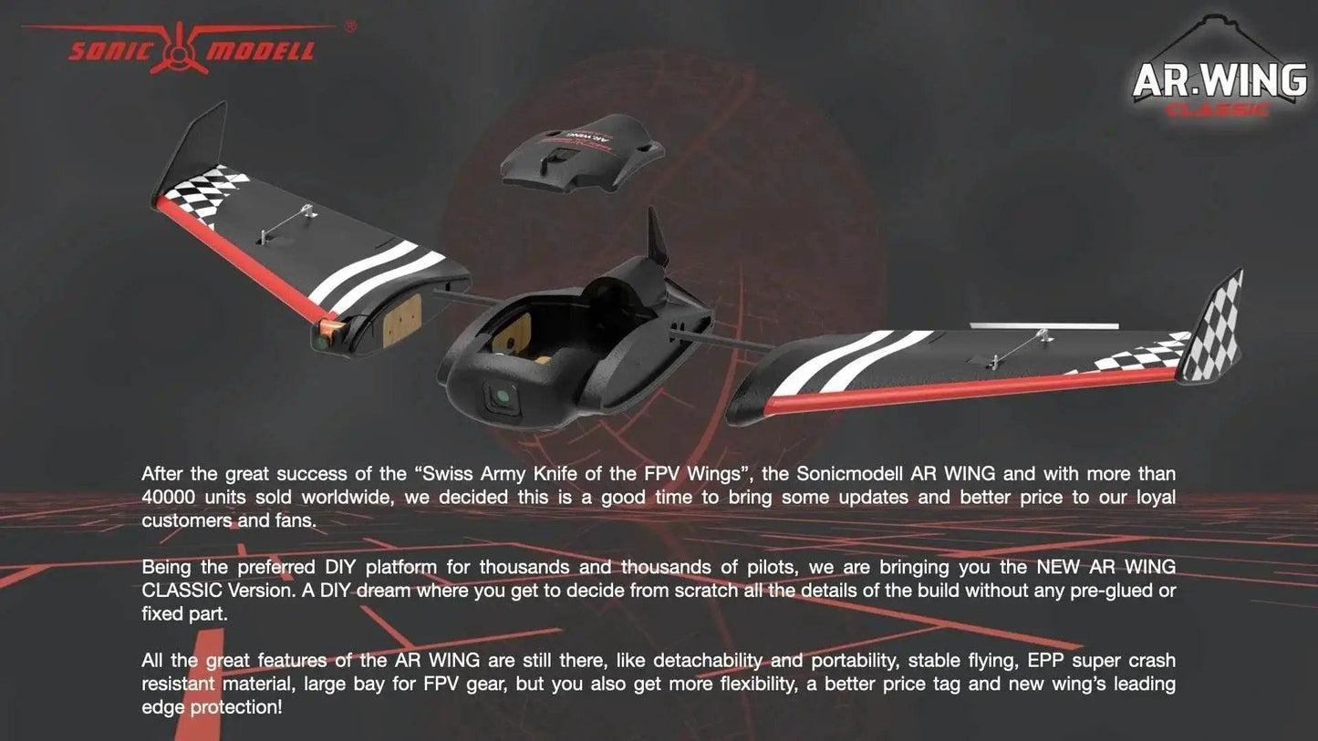  Sonicmodell AR WING CLASSIC 900mm EPP FPV RC Airplane -  ToylandEU™