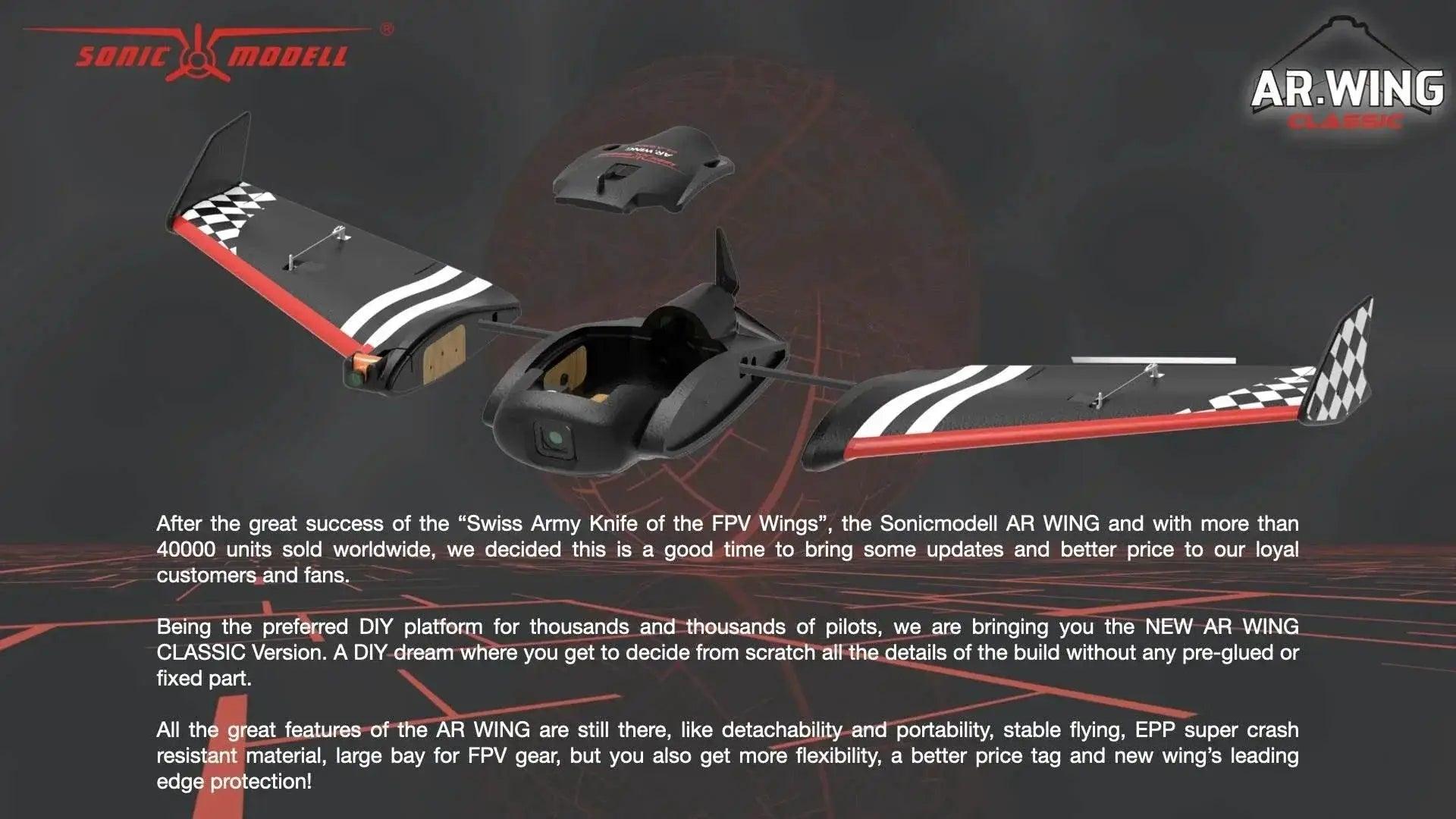  Sonicmodell AR WING CLASSIC 900mm EPP FPV RC Airplane -  ToylandEU™