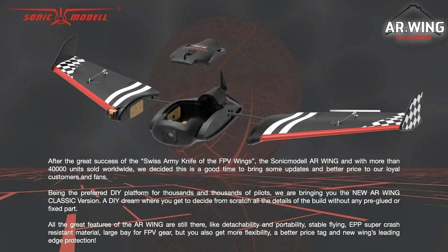  Sonicmodell AR WING CLASSIC 900mm EPP FPV RC Airplane -  ToylandEU™