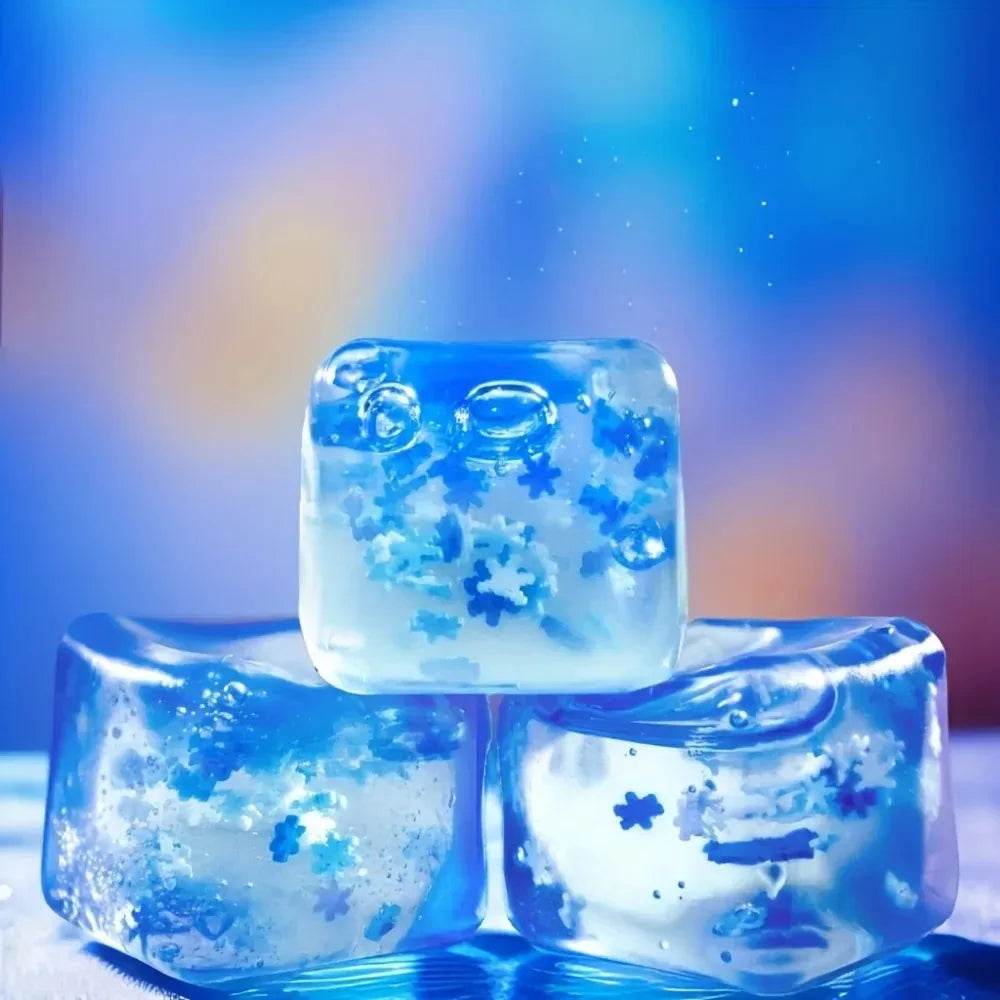 Soothing Fidget Toy Blue Ice Cube With Orbiz Balls For Kids - ToylandEU