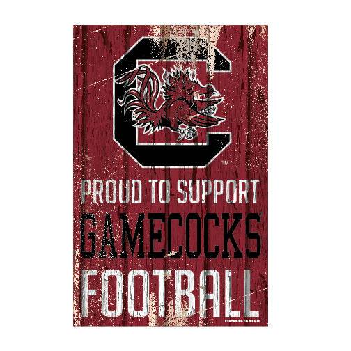 South Carolina Gamecocks 11x17 Wood Sign Proud to Support - ToylandEU
