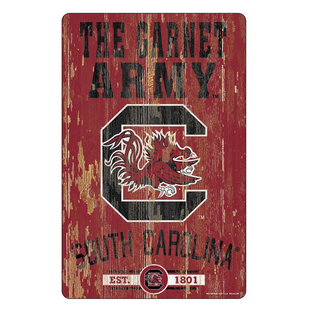 South Carolina Gamecocks 11x17 Wood Slogan Sign Decor - ToylandEU