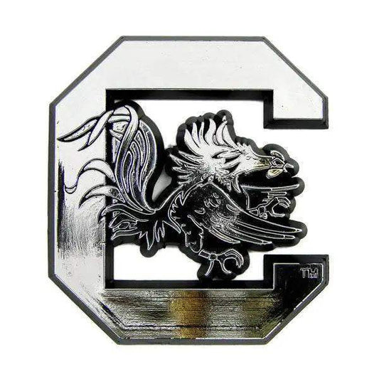  South Carolina Gamecocks Auto Emblem Silver Chrome Finish -  ToylandEU™