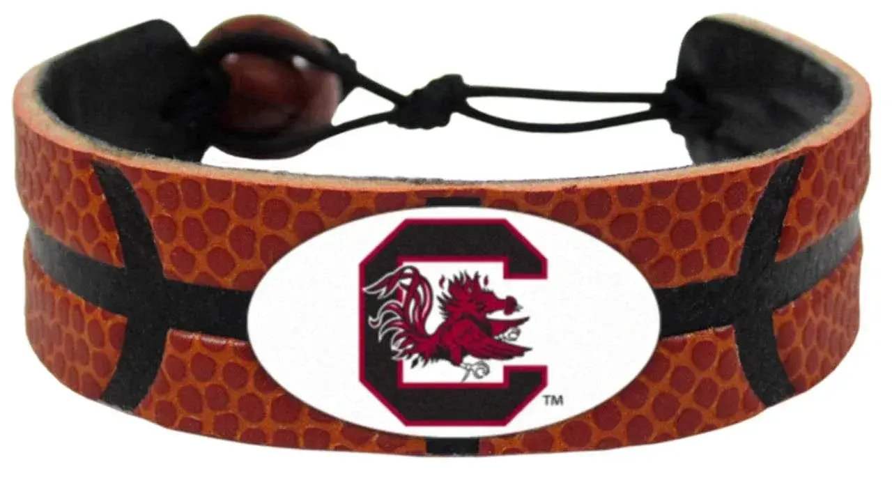 South Carolina Gamecocks Leather Bracelet Ceramic Bead - ToylandEU