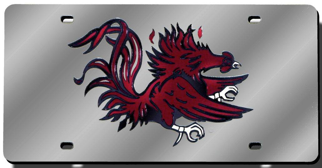 South Carolina Gamecocks License Plate Laser Cut Silver - ToylandEU