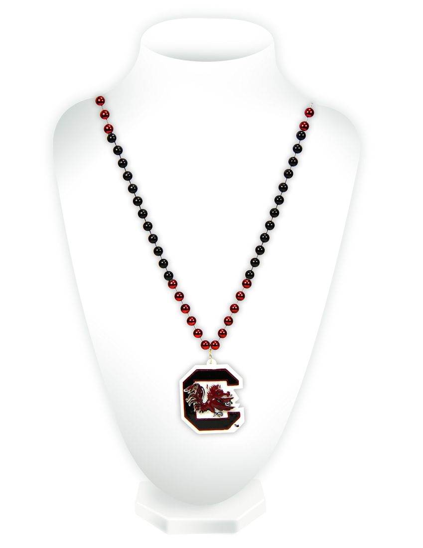South Carolina Gamecocks Mardi Gras Beads With Medallion - ToylandEU
