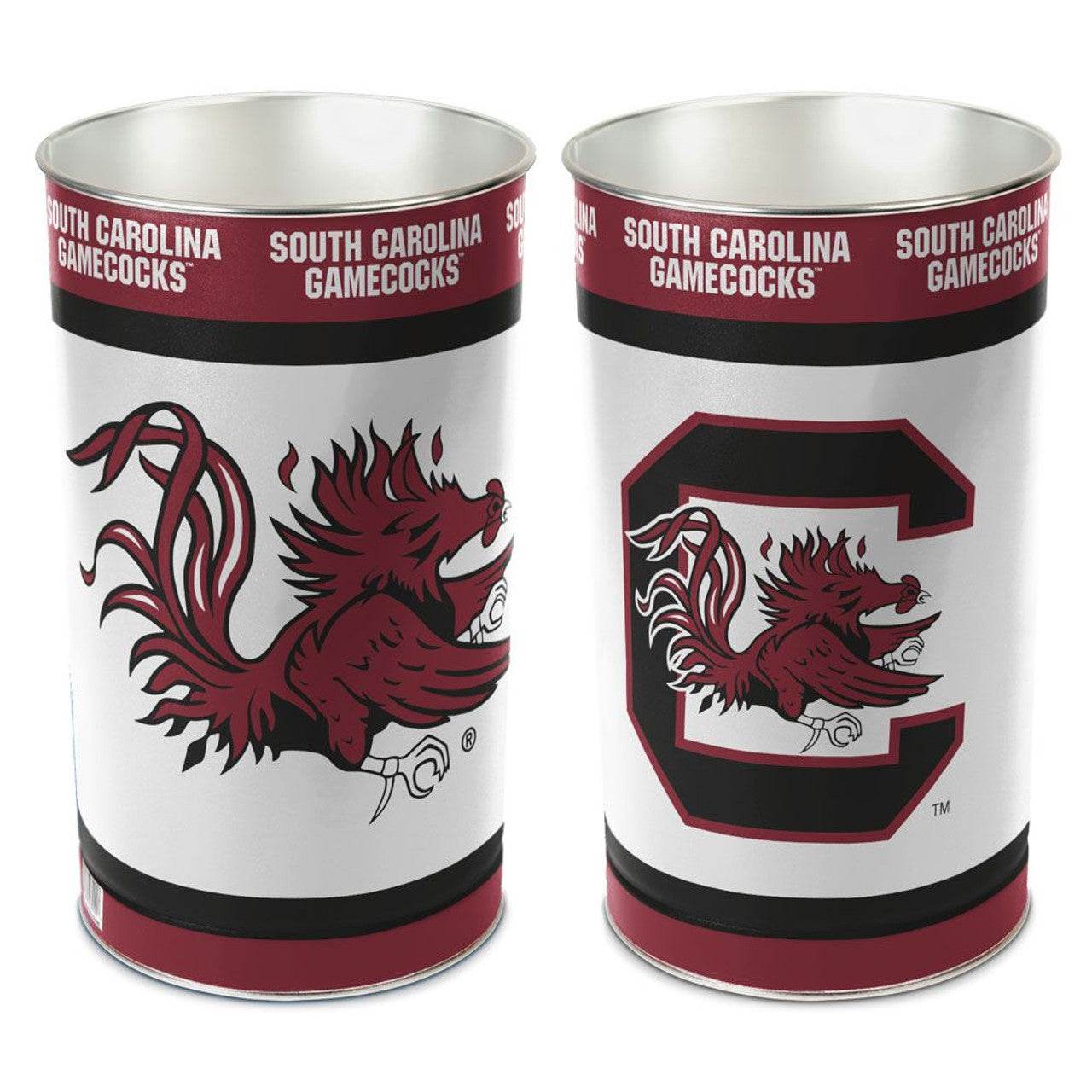 South Carolina Gamecocks Metal Wastebasket 15 Inch - ToylandEU
