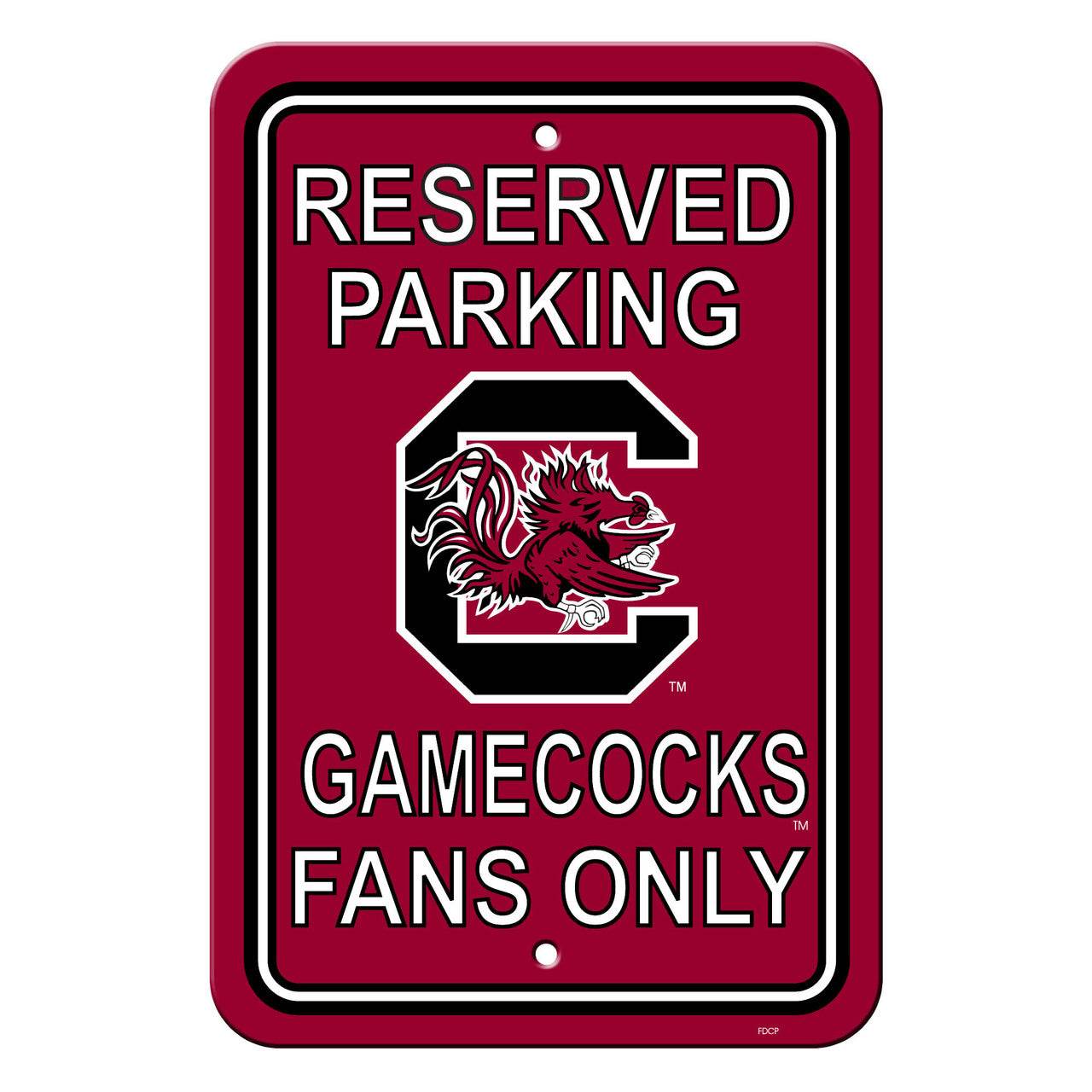 South Carolina Gamecocks Reserved Parking Sign 12x18 Plastic - ToylandEU