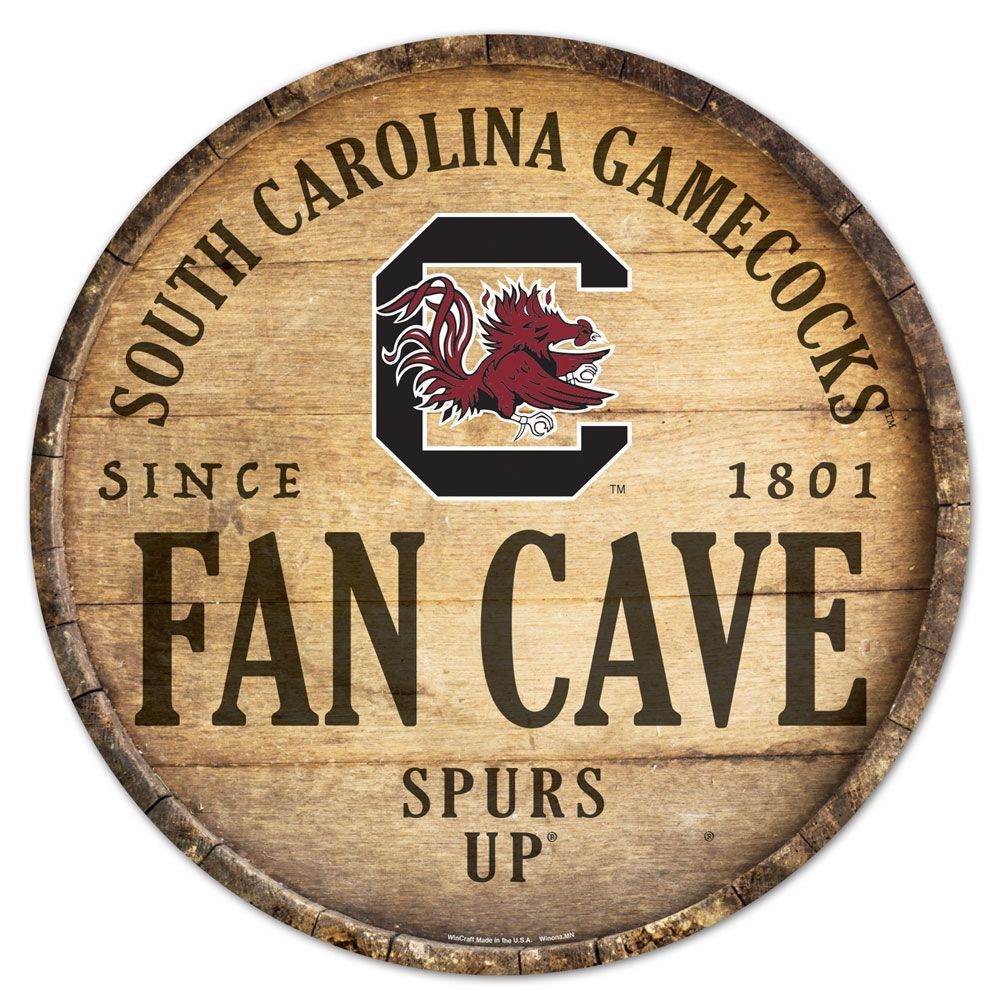 South Carolina Gamecocks Wood Sign 14 Inch Round Barrel Top - ToylandEU