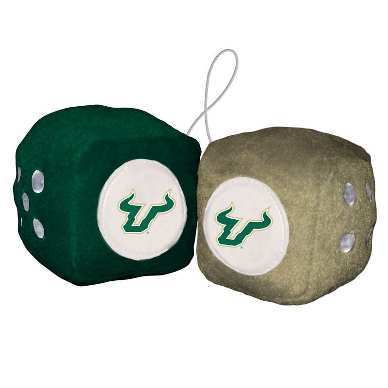 South Florida Bulls Fuzzy Dice Set Plush Hanging Decor - ToylandEU