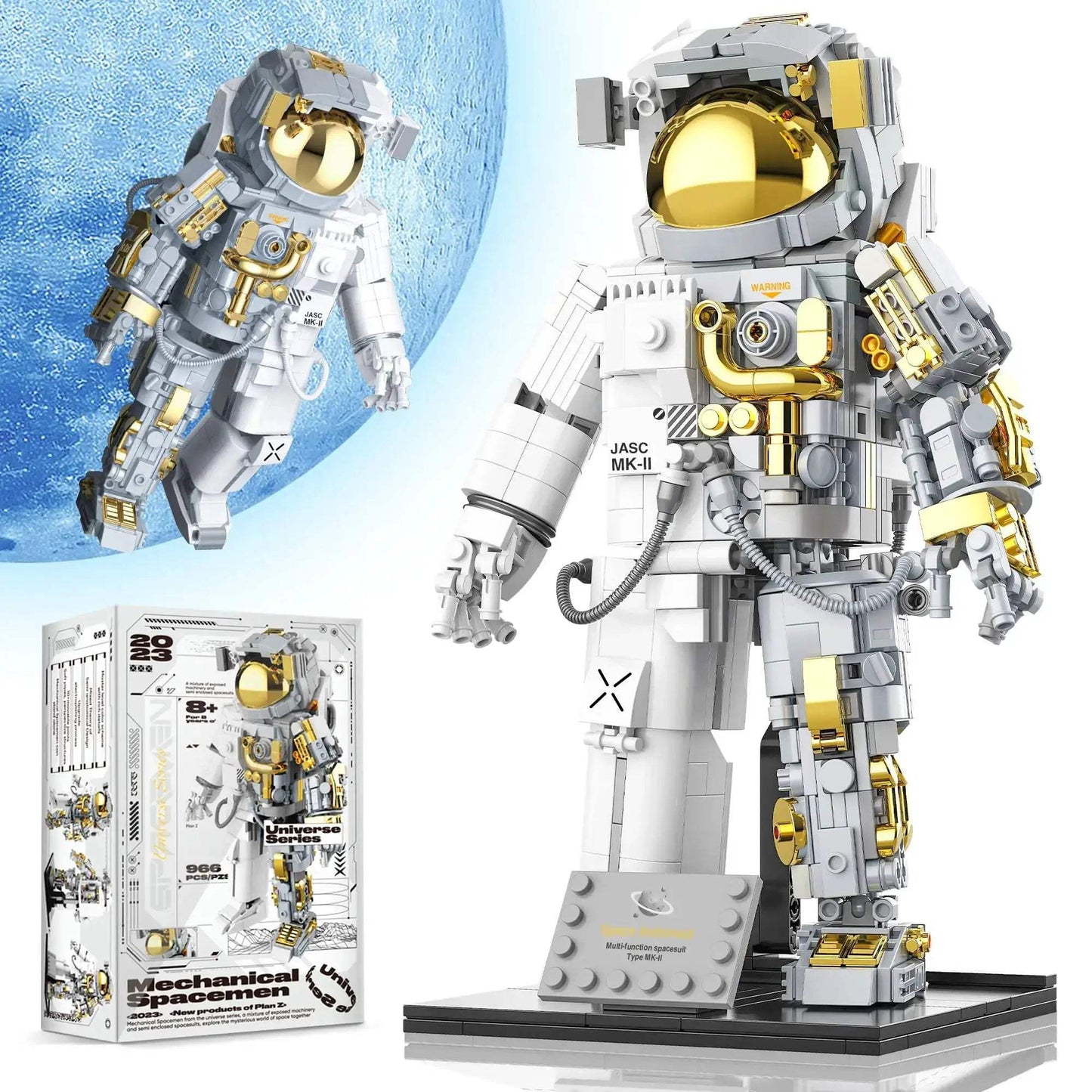 Space Astronaut Building Blocks Set With Display Stand - ToylandEU