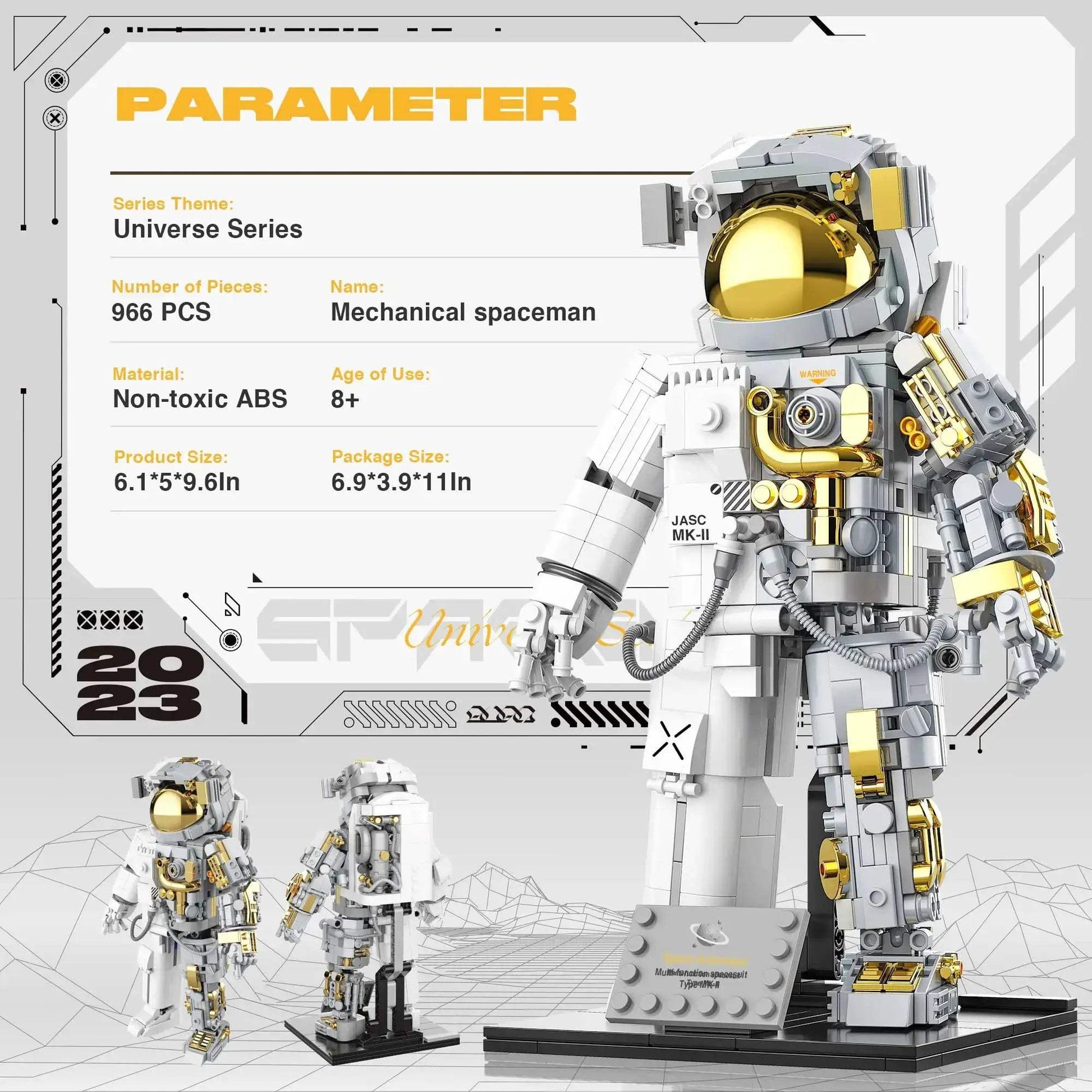 Space Astronaut Building Blocks Set With Display Stand - ToylandEU