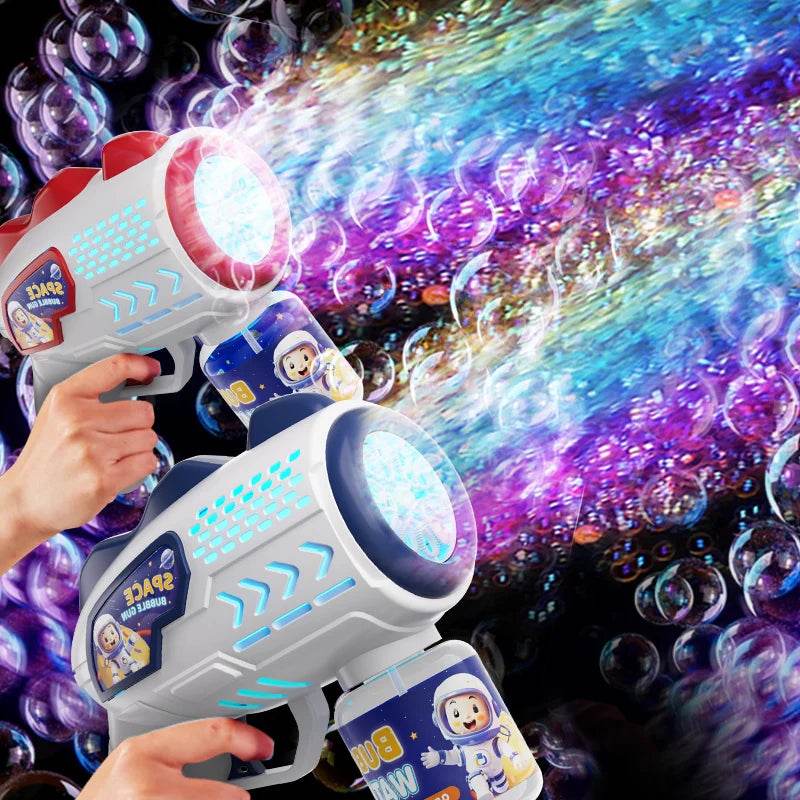 Space Astronauts Fully Automatic Bubble Gun Rocket Bubbles Machine Toy with Bubble Liquid for Kids Gift - ToylandEU