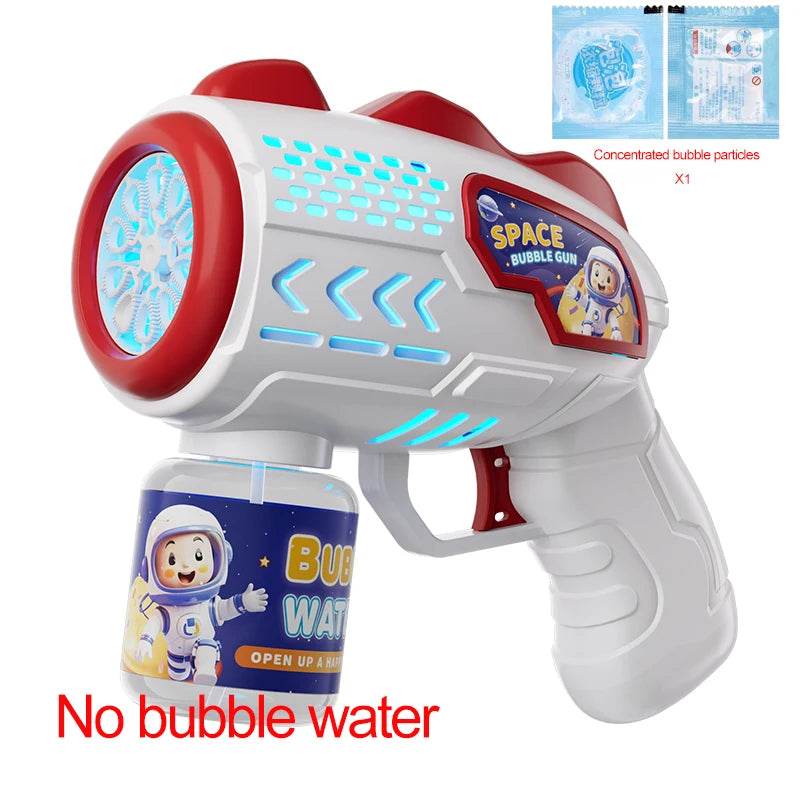 Space Astronauts Fully Automatic Bubble Gun Rocket Bubbles Machine Toy with Bubble Liquid for Kids Gift - ToylandEU