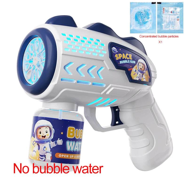 Space Astronauts Fully Automatic Bubble Gun Rocket Bubbles Machine Toy with Bubble Liquid for Kids Gift - ToylandEU