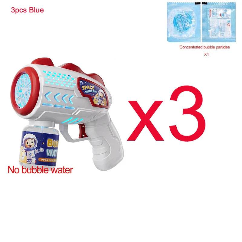 Space Astronauts Fully Automatic Bubble Gun Rocket Bubbles Machine Toy with Bubble Liquid for Kids Gift - ToylandEU