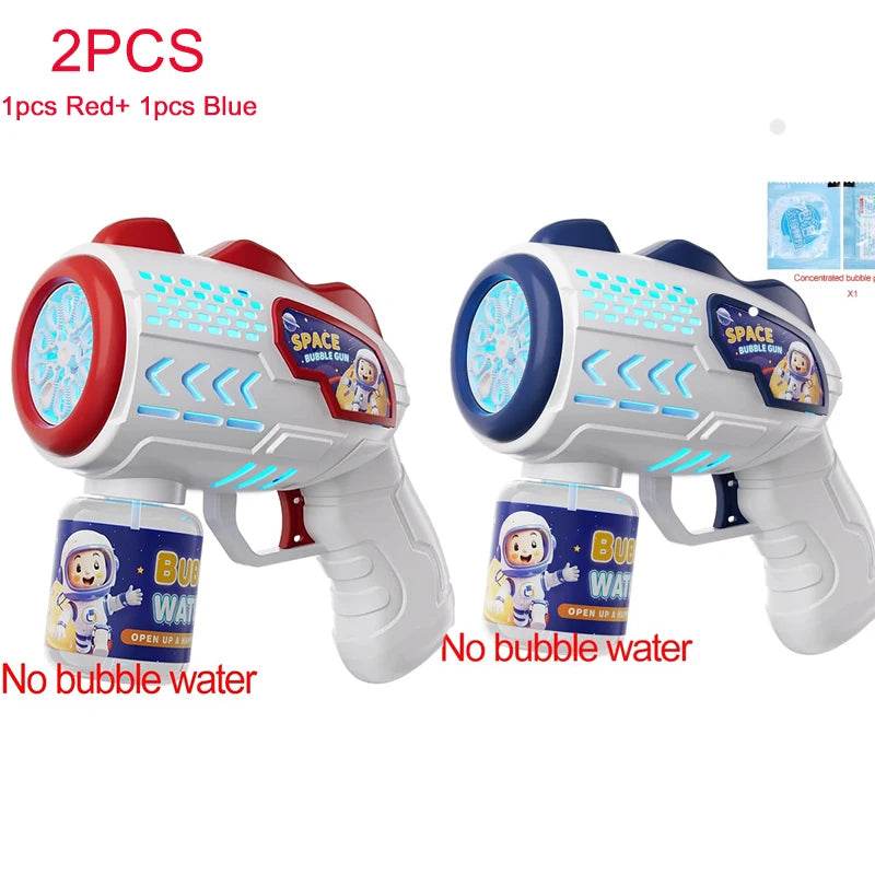 Space Astronauts Fully Automatic Bubble Gun Rocket Bubbles Machine Toy with Bubble Liquid for Kids Gift - ToylandEU