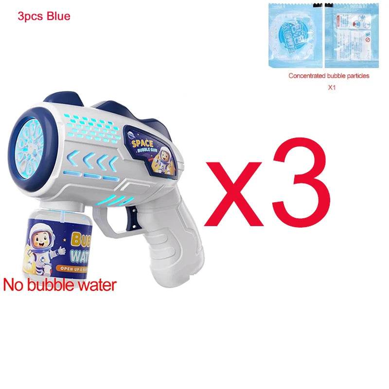 Space Astronauts Fully Automatic Bubble Gun Rocket Bubbles Machine Toy with Bubble Liquid for Kids Gift - ToylandEU