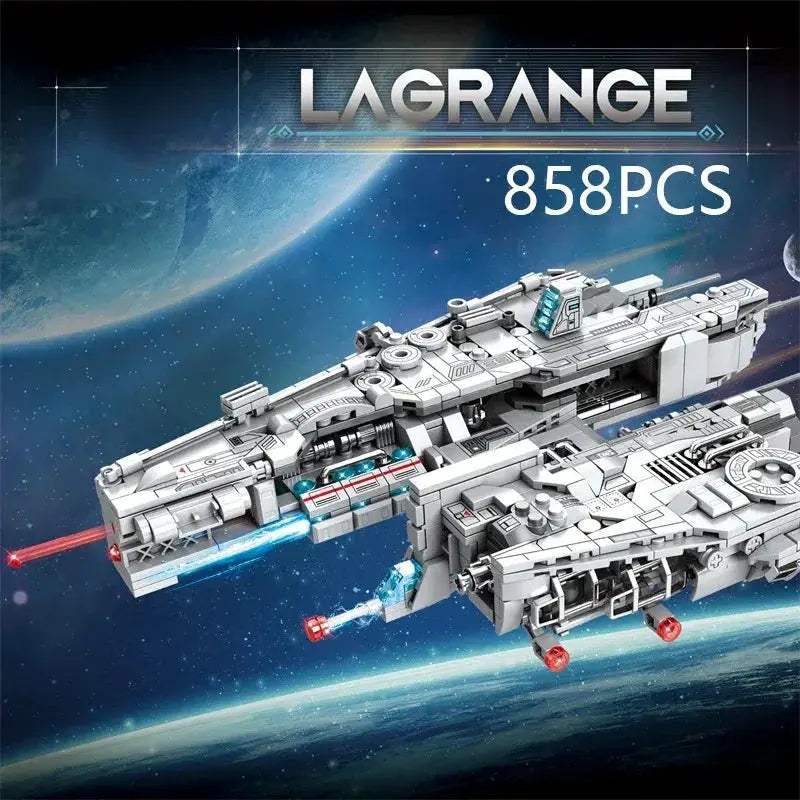 Space Battleship 858 Piece Building Blocks Set For Educational Play - ToylandEU