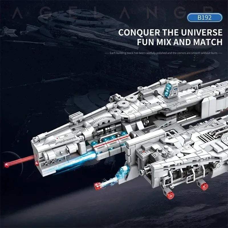 Space Battleship 858 Piece Building Blocks Set For Educational Play - ToylandEU