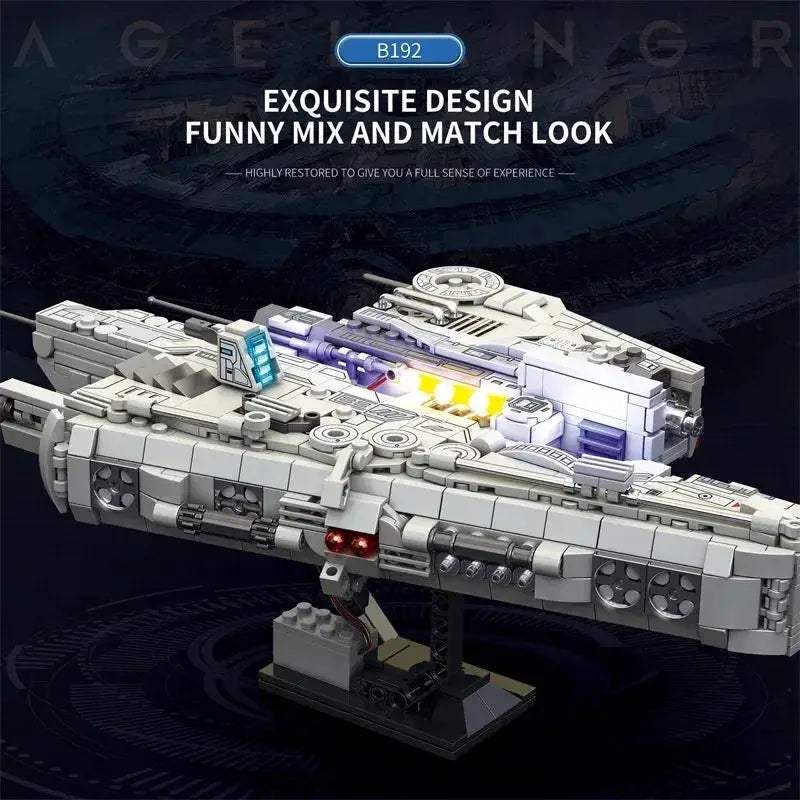 Space Battleship 858 Piece Building Blocks Set For Educational Play - ToylandEU