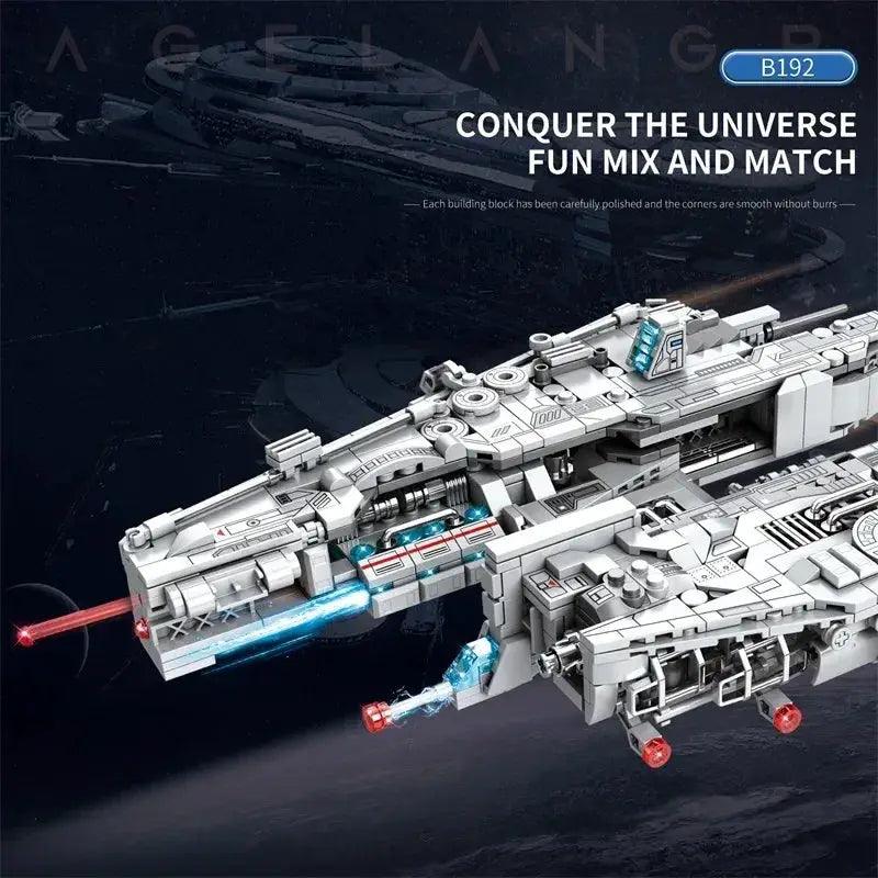  Space Battleship 858 Piece Lego Compatible Blocks Set -  ToylandEU™