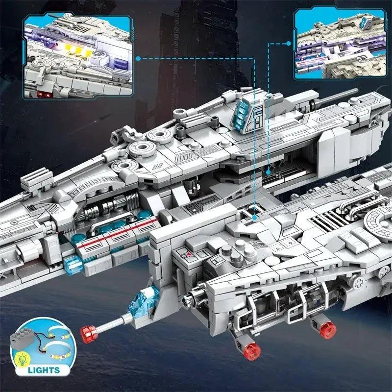  Space Battleship 858 Piece Lego Compatible Blocks Set -  ToylandEU™